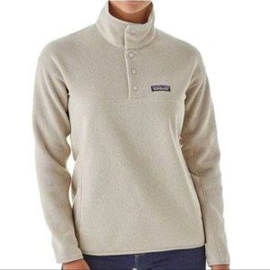 Patagonia Lightweight Better Sweater Marsupial Pullover T-Snap Cream Preppy Lg